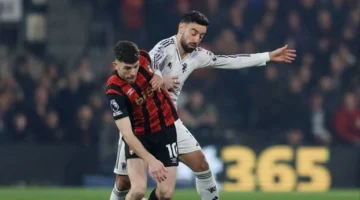 مانشستر يونايتد يهدر نقطتين ثمينتين في مواجهة مثيرة أمام فريق بورنموث